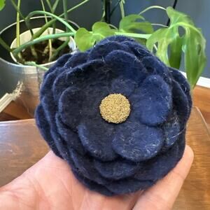 Wool Silk Felt Flower Brooch Hand Felted Hat Floral Accessory Jewelry Gift Pin